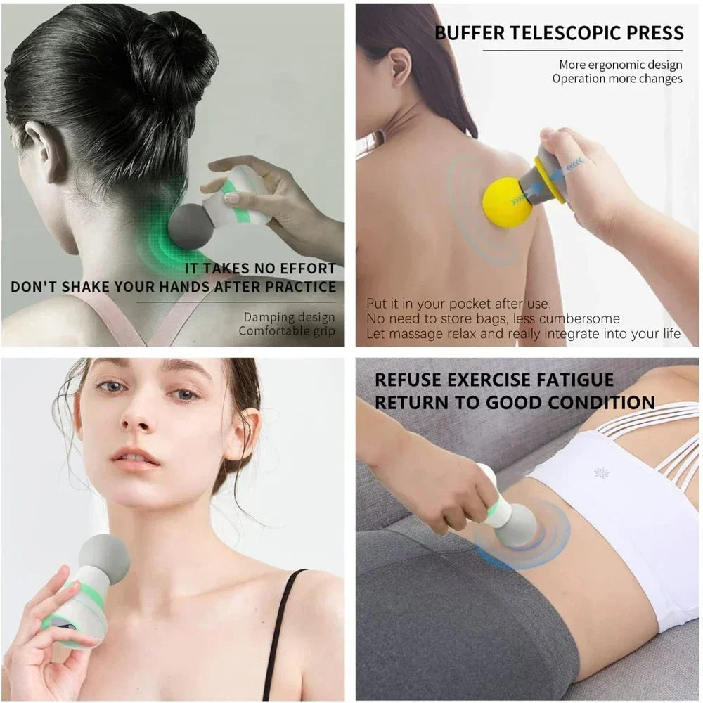 Handheld Muscle Massager Mini Massage Gun with 6 Adjustment Modes for Neck Shoulder and Back Massage to Relax the Body