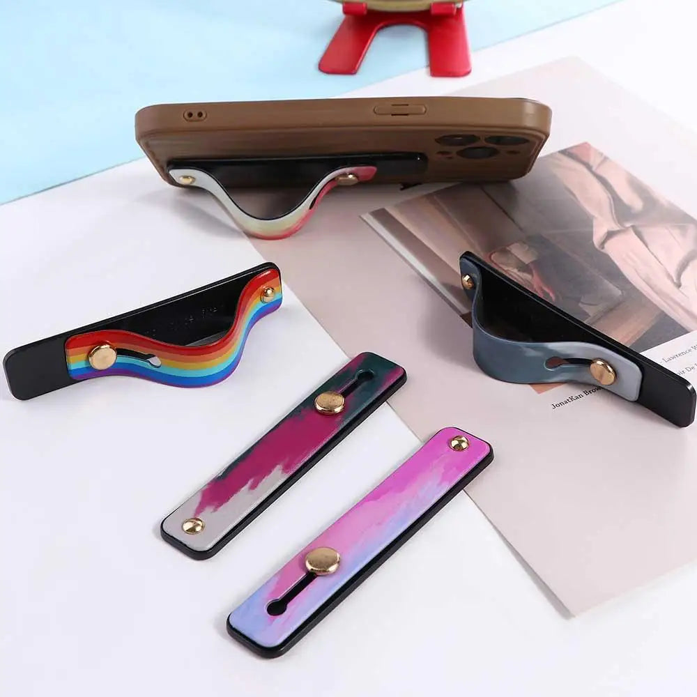 Phone Accessories Push and Pull Short Wrist Strap Phone Finger Grip Mobile Phone Holders Phone Finger Strap Telescopic Bracket