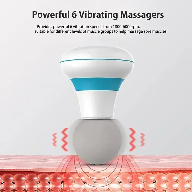 Handheld Muscle Massager Mini Massage Gun with 6 Adjustment Modes for Neck Shoulder and Back Massage to Relax the Body