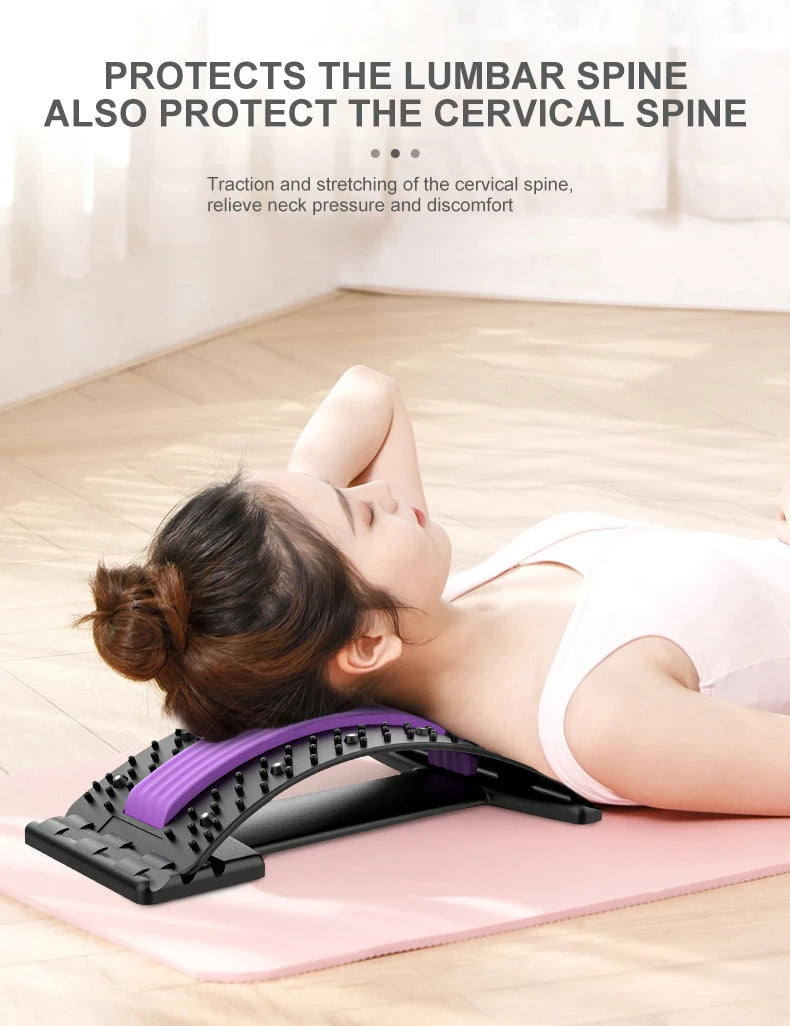 Back Massager Device Back Stretcher Muscle massagers Multi-Level Adjustable Massager Cervical Spine Support Massager