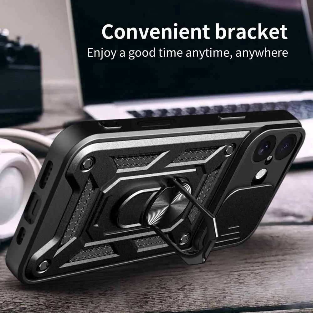 Shockproof Armor Case For iPhone 17 Car Holder Phone Cover for iPhone17 5G Camera Lens Protection Fundas