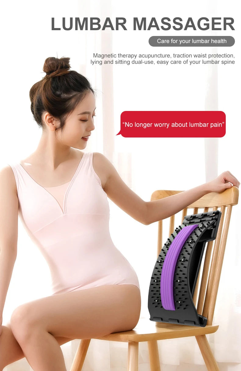 Back Massager Device Back Stretcher Muscle massagers Multi-Level Adjustable Massager Cervical Spine Support Massager