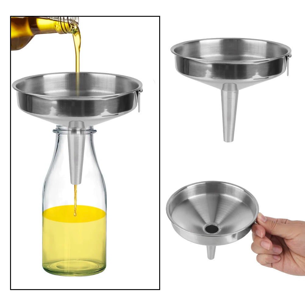 Metal Funnel For Canning Kitchen Tools Kitchen Accessories Wide Mouth Funnels Bar Wine Beer Oil Flask Funnel