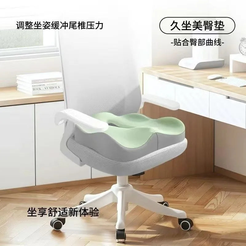 Thickened and hollowed-out seat cushion for hip and waist protection,lumbar support for the seat,comfortable for long-term sit