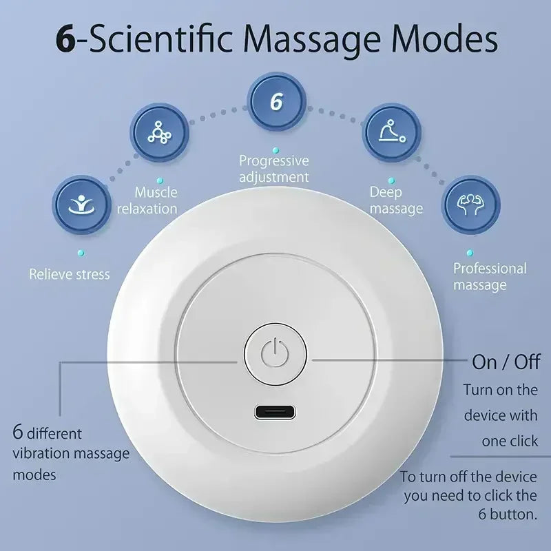 Handheld Muscle Massager Mini Massage Gun with 6 Adjustment Modes for Neck Shoulder and Back Massage to Relax the Body