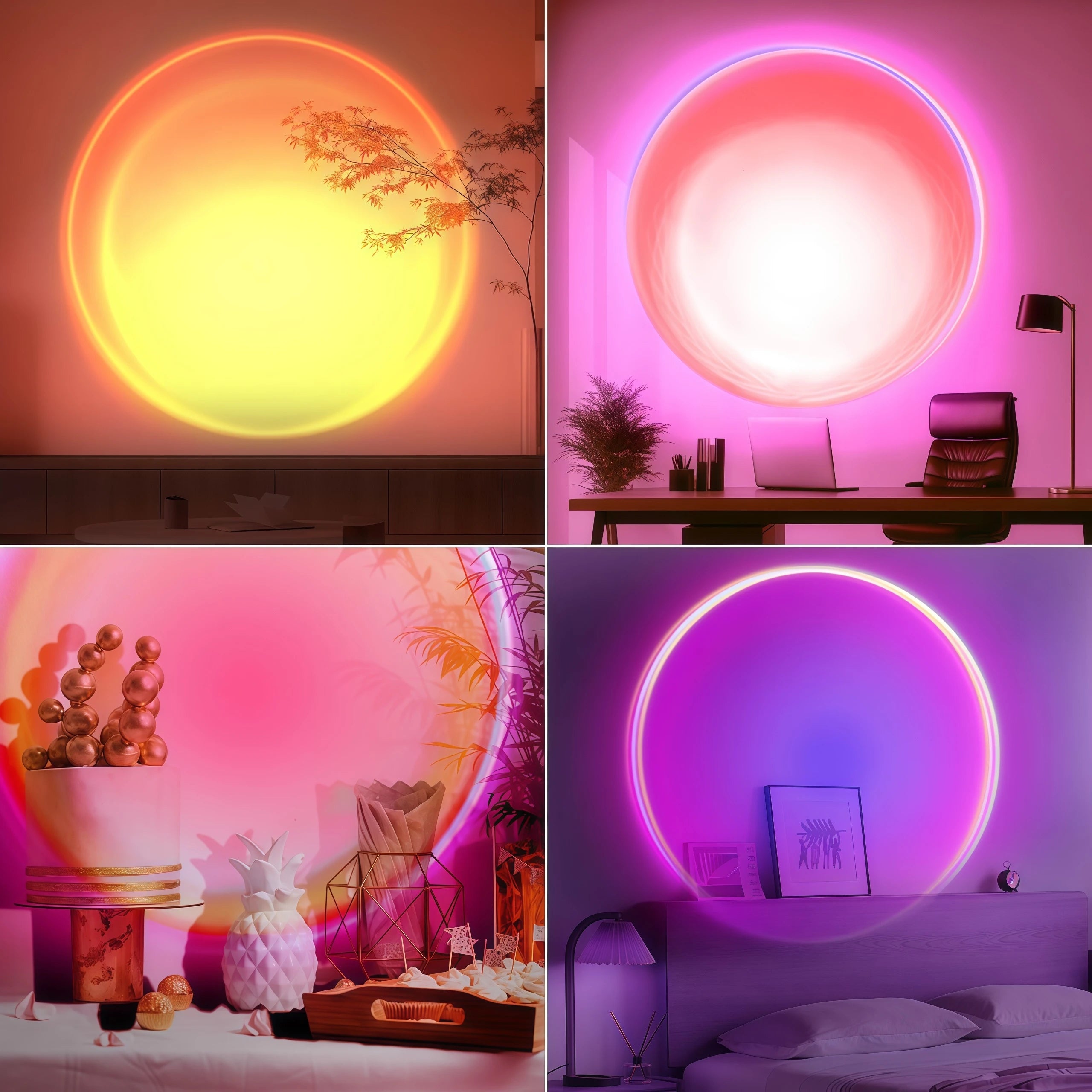 Sunset Lamp Projector, 16 Colors Multicolor Changing LED Night Light, Photography Selfie Party, Decor Xmas Gifts for Women