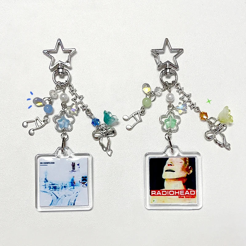 Handmade radiohead Keychain y2k phone accessories 1pcs
