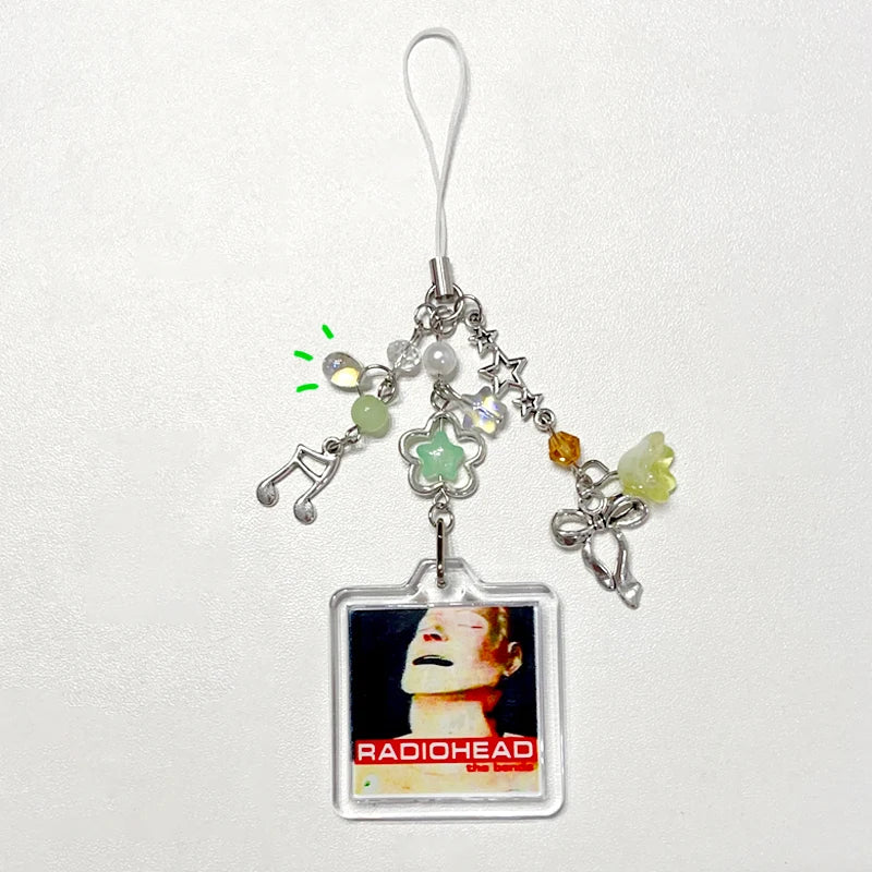 Handmade radiohead Keychain y2k phone accessories 1pcs