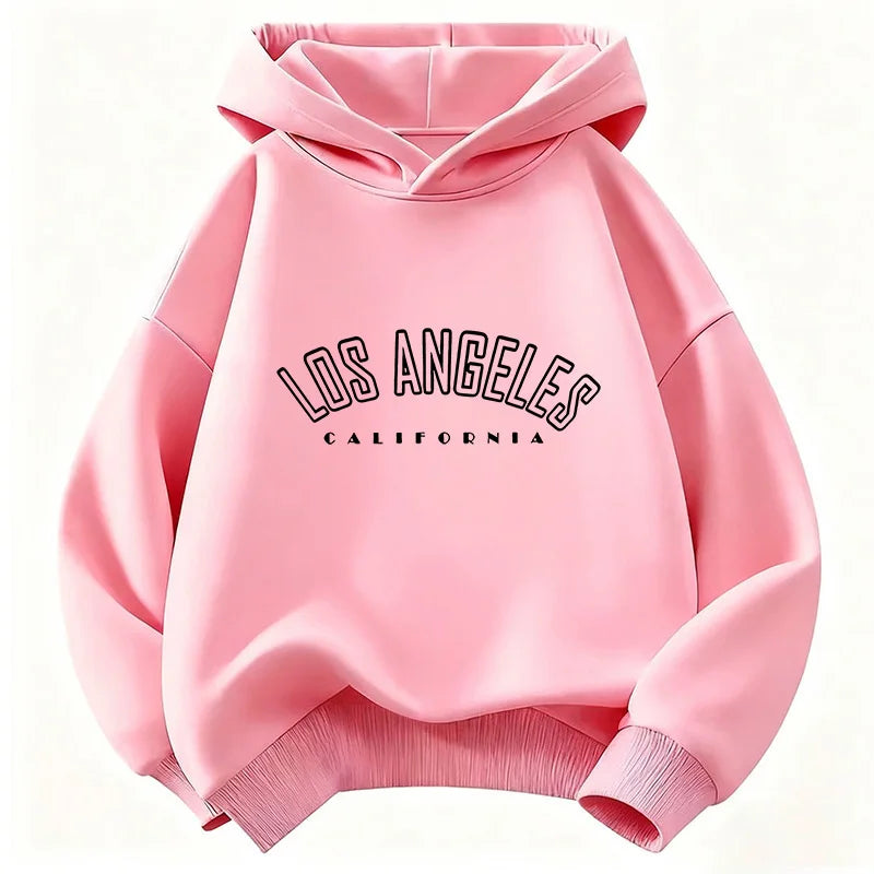 Casual Fashion Los Angeles Letter Printed  Hoodie Kids Children's Sweatshirt Hoody for Boys Girls Hoodies Hip Hop Clothes