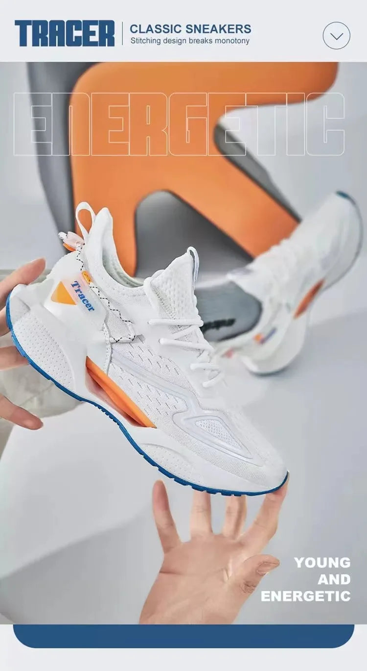 Men Casual Sneakers Running Shoes Fashion Outdoor Sneaker Fashion Sports Shoes Mesh Breathable Cushioning Basketball Footwear