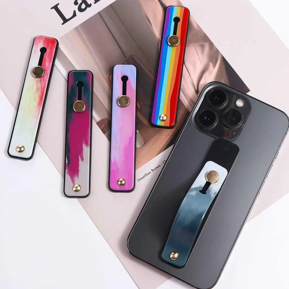 Phone Accessories Push and Pull Short Wrist Strap Phone Finger Grip Mobile Phone Holders Phone Finger Strap Telescopic Bracket