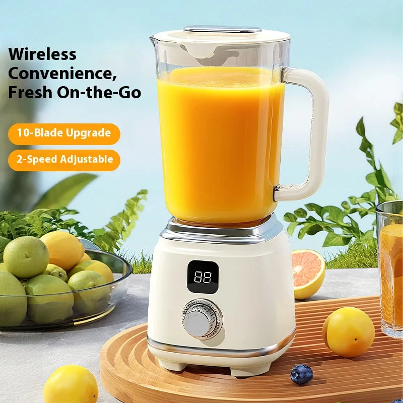New Home Blender 10 Blades 3000mAH Multifunctional Juicer Ice Crusher Juice Extractor High Juice Rate Kitchen Tools