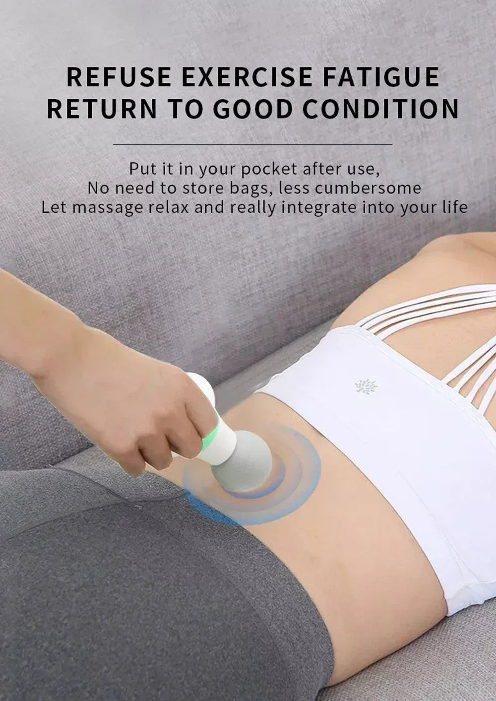 Handheld Muscle Massager Mini Massage Gun with 6 Adjustment Modes for Neck Shoulder and Back Massage to Relax the Body