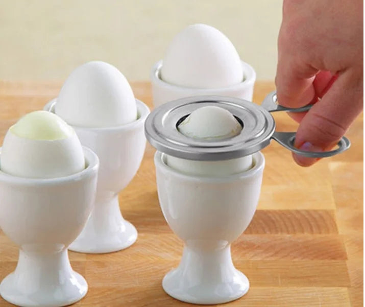 1pc Kitchen Tools Stainless Steel Egg Cutting Device Scissors Cutter For Boiled Egg Cups Egg Holder Baking Kitchen Accessories