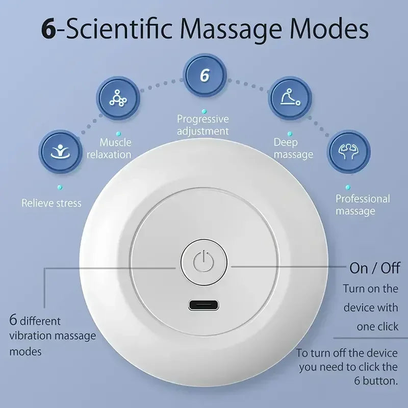 Handheld Muscle Massager Mini Massage Gun with 6 Adjustment Modes for Neck Shoulder and Back Massage to Relax the Body