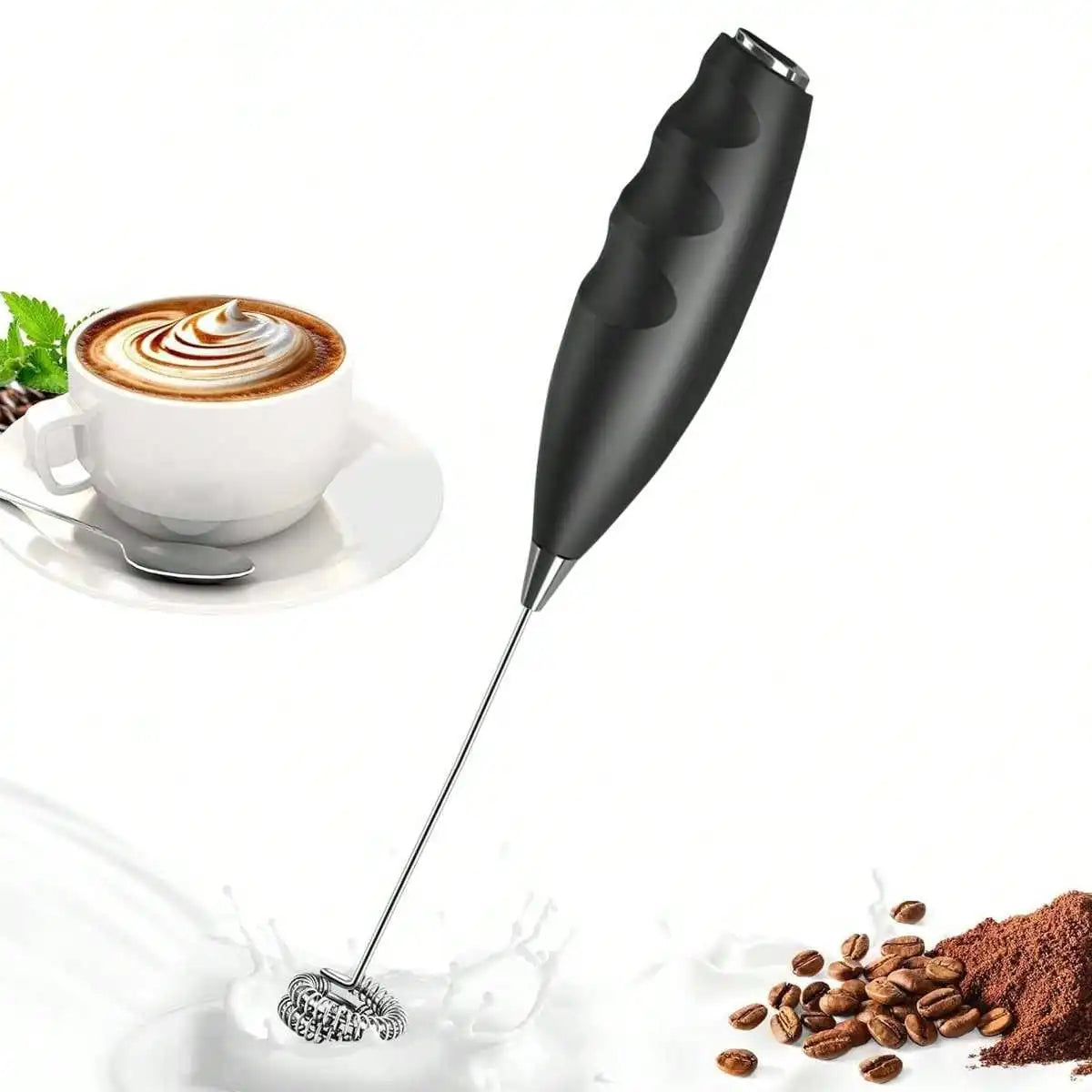 Handheld electric blender with both stirring and frothing functions, saving time and effort, and does not contain batteries.