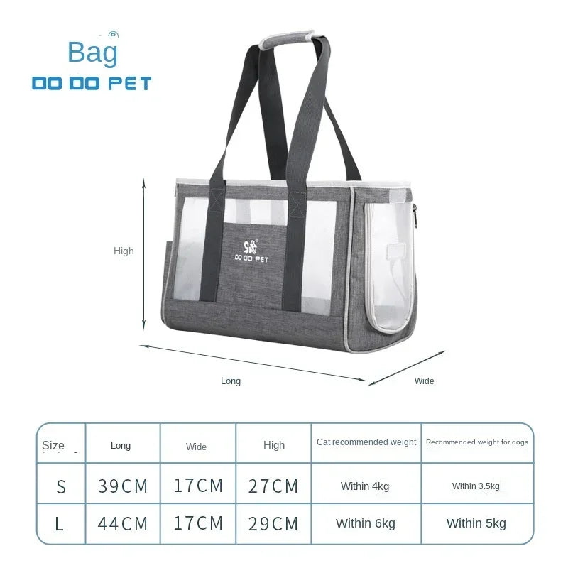 DODOPET Pet Out Carrying Bag Portable Dog Summer Breathable Backpack Puppy Pet Bag Cat Bag Hand Carry
