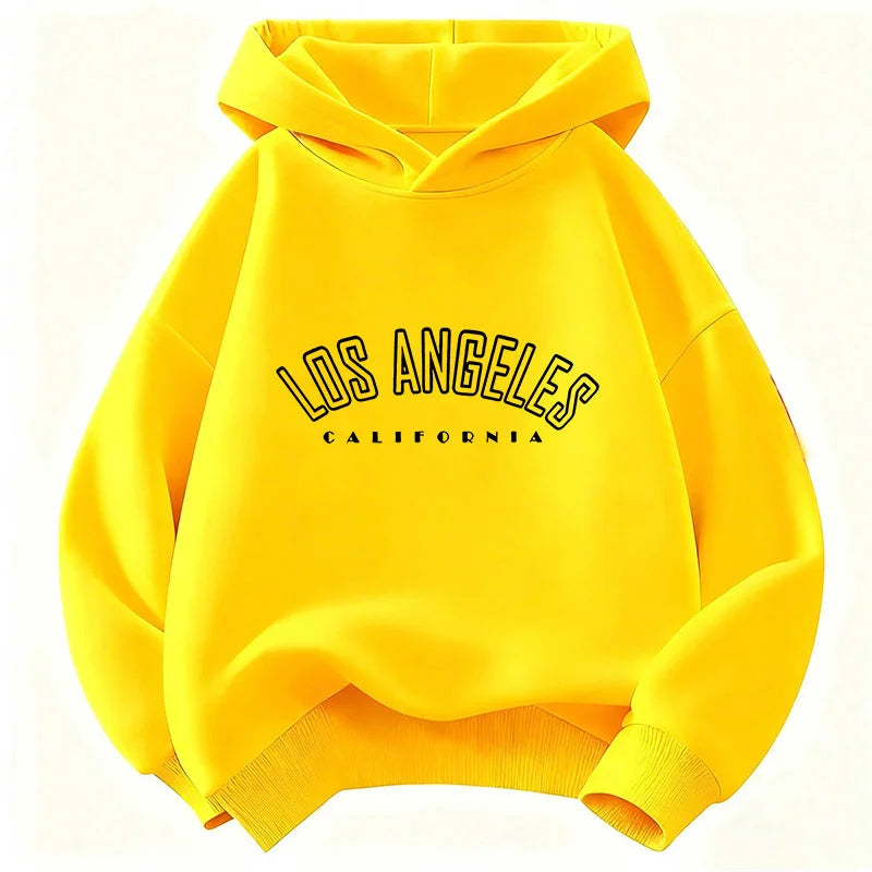 Casual Fashion Los Angeles Letter Printed  Hoodie Kids Children's Sweatshirt Hoody for Boys Girls Hoodies Hip Hop Clothes