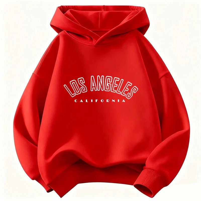 Casual Fashion Los Angeles Letter Printed  Hoodie Kids Children's Sweatshirt Hoody for Boys Girls Hoodies Hip Hop Clothes