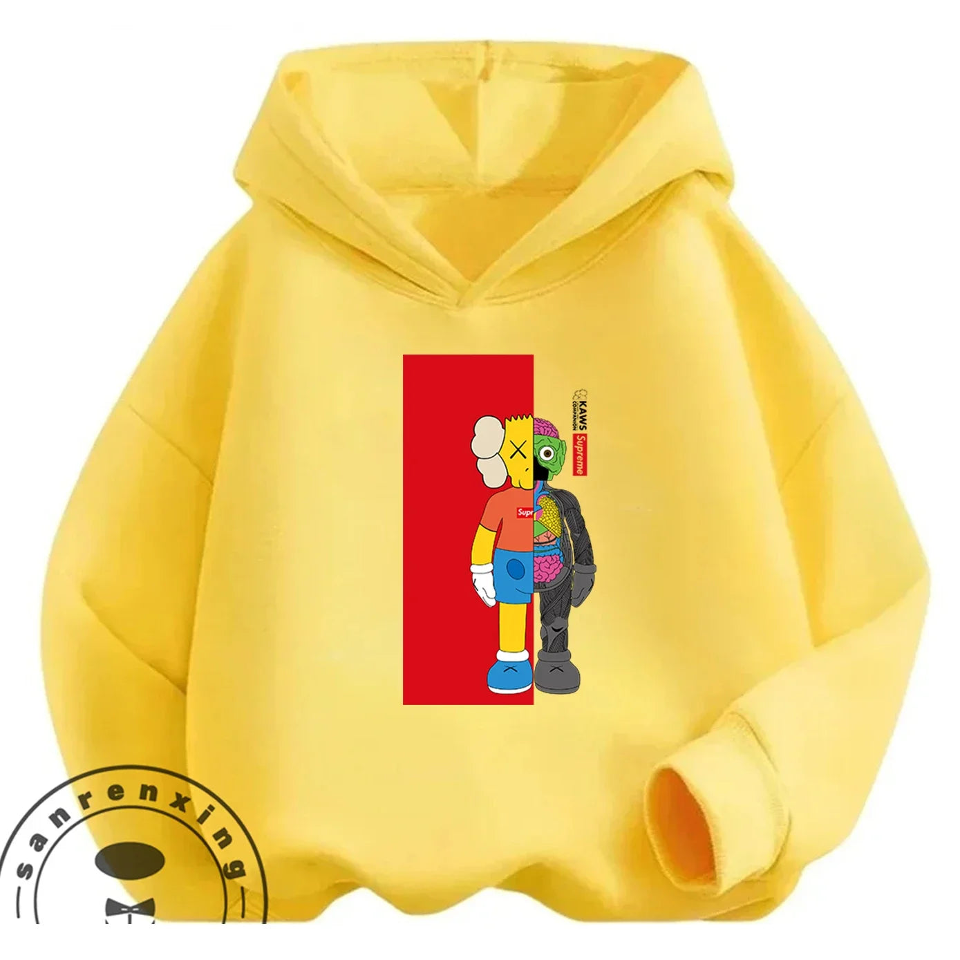 Casual Fashion Sesame Street Hoodie 3-14Y Kids Autumn Winter Cute Kawaii Cartoon Street Hot Outdoor Casual Lovely Cozy