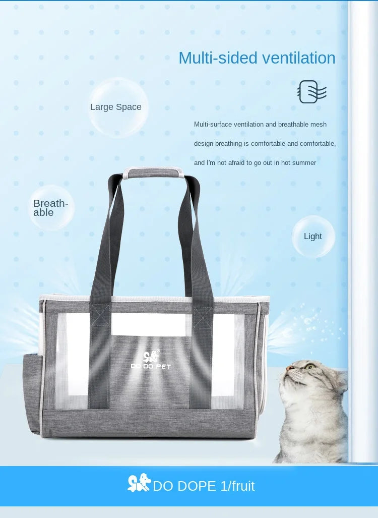 DODOPET Pet Out Carrying Bag Portable Dog Summer Breathable Backpack Puppy Pet Bag Cat Bag Hand Carry