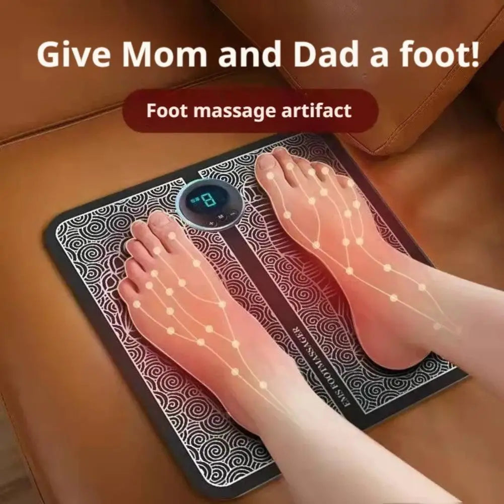 Electric Foot Massager Pad Multi Frequency Stimulation For Home Fitness Relief Pain Improve Circulation Relax Mat