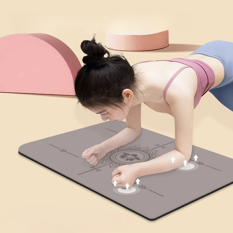 Yoga Mat Non Slip Exercise Fitness Mat Extra Thick Comfortable Rubber 160mm X330mm For Exercise Yoga and Pilates Gymnastics Mat