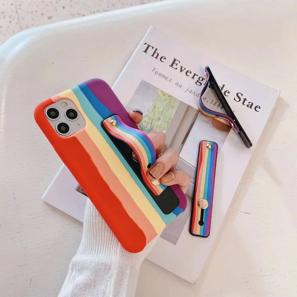Phone Accessories Push and Pull Short Wrist Strap Phone Finger Grip Mobile Phone Holders Phone Finger Strap Telescopic Bracket
