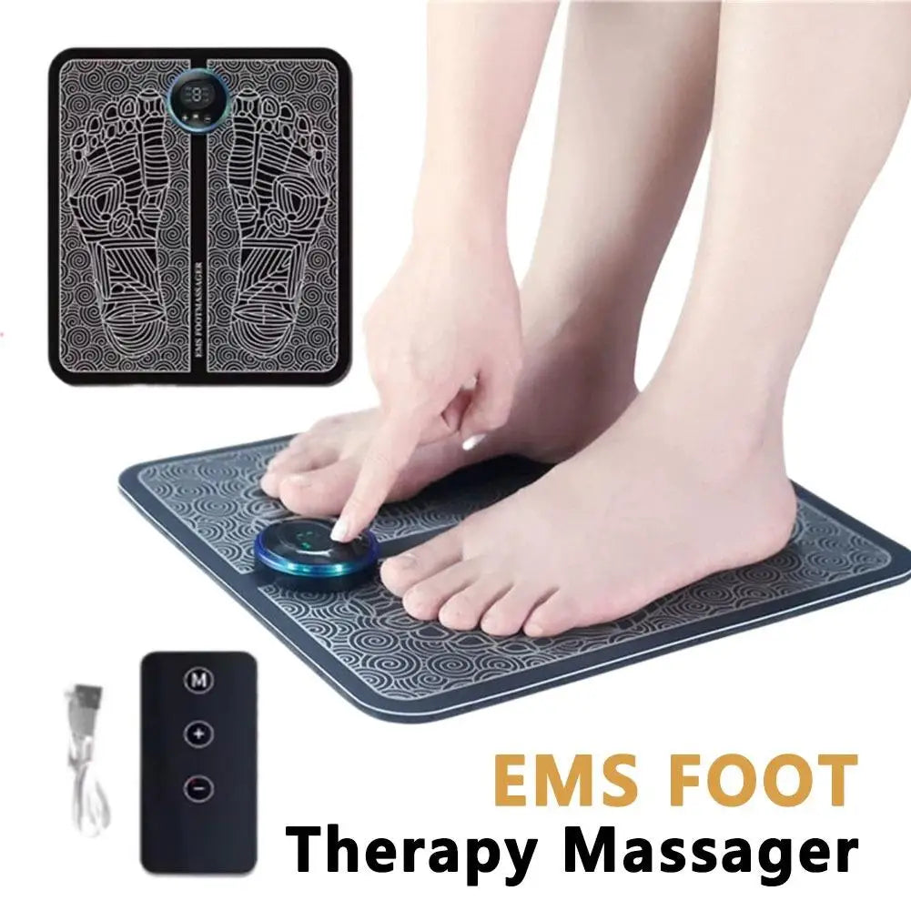 Electric Foot Massager Pad Multi Frequency Stimulation For Home Fitness Relief Pain Improve Circulation Relax Mat