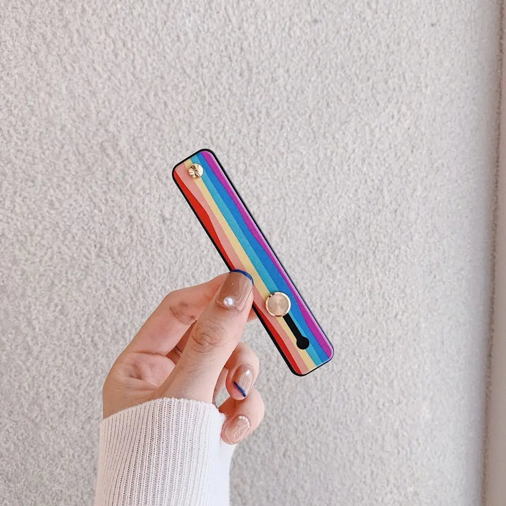 Phone Accessories Push and Pull Short Wrist Strap Phone Finger Grip Mobile Phone Holders Phone Finger Strap Telescopic Bracket