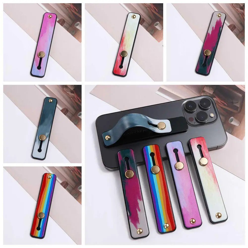 Phone Accessories Push and Pull Short Wrist Strap Phone Finger Grip Mobile Phone Holders Phone Finger Strap Telescopic Bracket