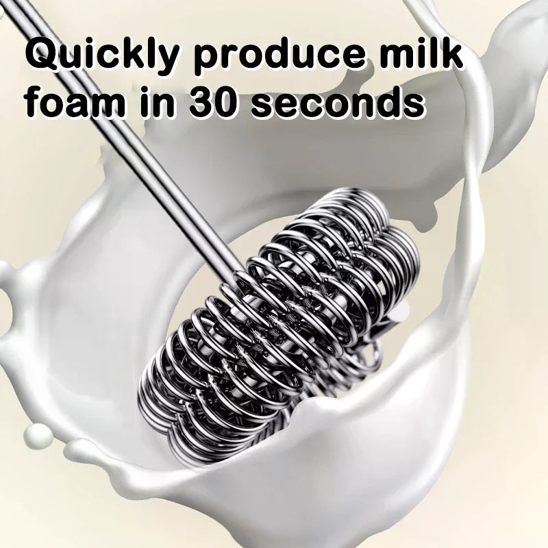 Electric Mixer Milk Frother 2 In 1 Rechargeable Blender Handheld Foam Maker Stainless Steel 3 Speeds Coffee Egg Beater Kitchen