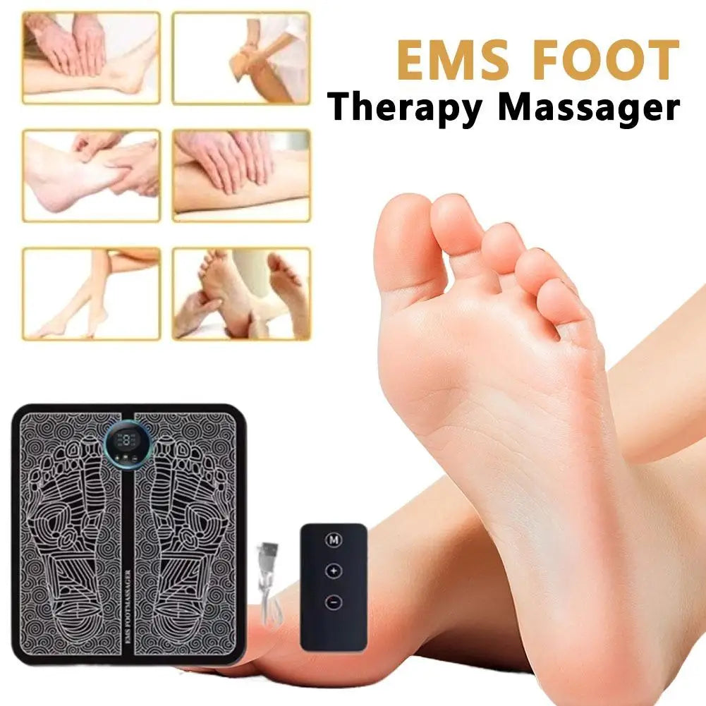 Electric Foot Massager Pad Multi Frequency Stimulation For Home Fitness Relief Pain Improve Circulation Relax Mat