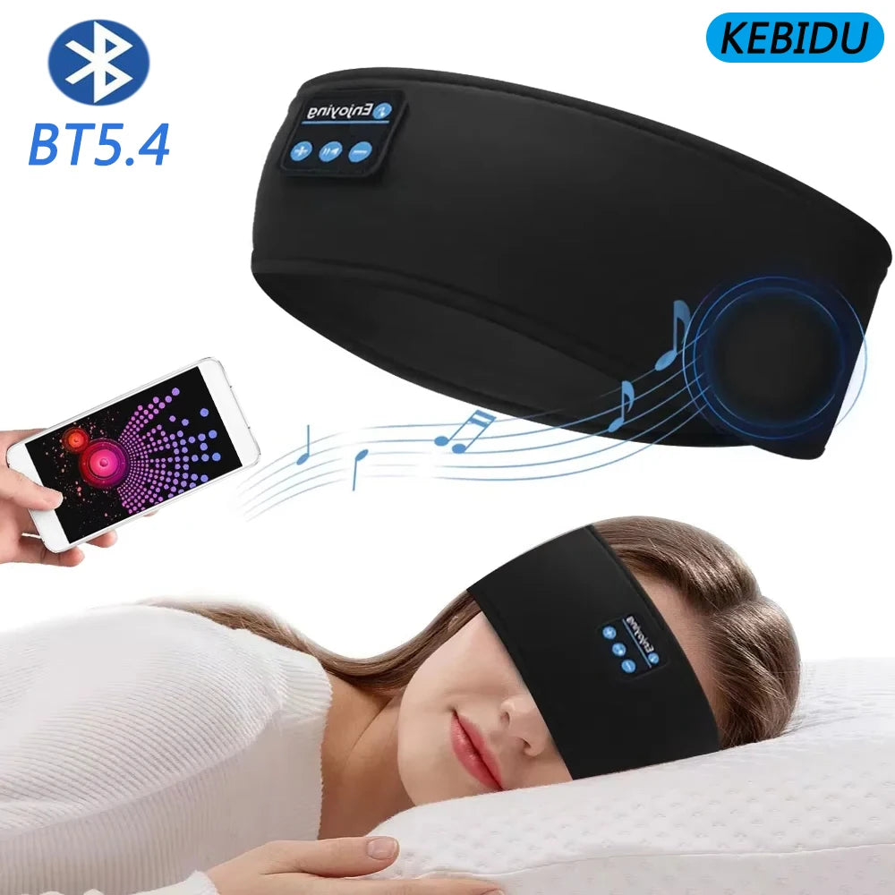 Bluetooth Music Headband Wireless Sports Sleeping Headphones Eye Mask Comfortable HD Stereo Speakers Elastic Headset Headband