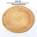 Zerolife Kitchen Accessories Home Decor Woven Rattan Coaster Placemats Table Coffee Cup Kitchen Utensils For Dining Table Gadget