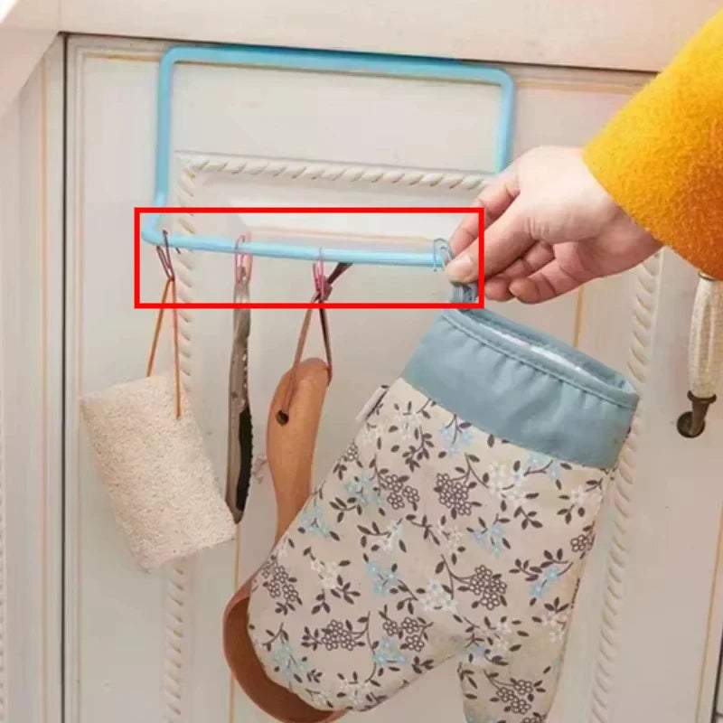 Towel Rack Hanging Holder Organizer Bathroom Kitchen Cabinet Cupboard Hanger Kitchen Bathroom Accessories Gadgets Cooking Tools
