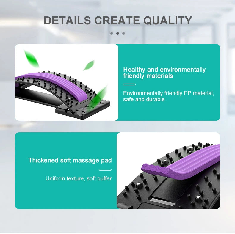 Back Massager Device Back Stretcher Muscle massagers Multi-Level Adjustable Massager Cervical Spine Support Massager