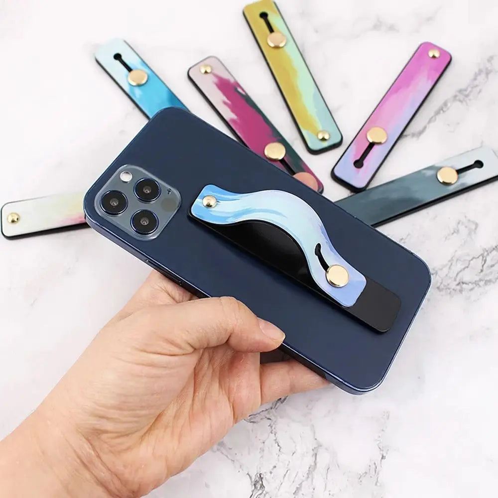 Phone Accessories Push and Pull Short Wrist Strap Phone Finger Grip Mobile Phone Holders Phone Finger Strap Telescopic Bracket