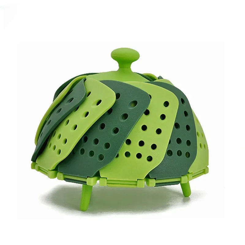 Folding Food Steamer Vegetable and Fruit Food Basket Steamer Rack Cooking Utensils Steam Kitchen Accessories