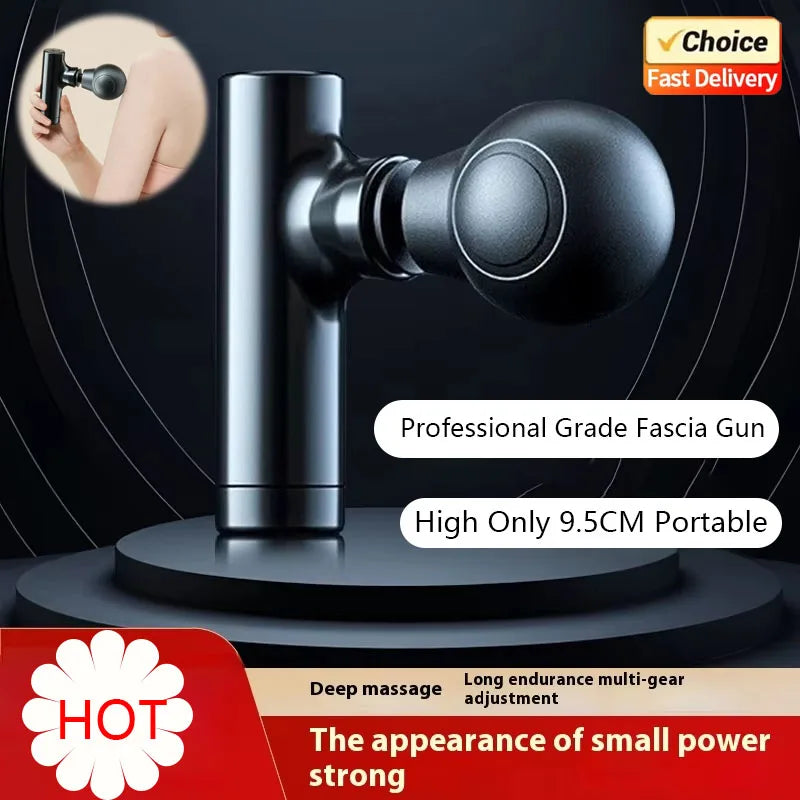 2026 New Mini Massage Gun USB Portable Muscle Relaxation Vibrating Fitness Equipment for Neck Back Shoulder Pain Relief