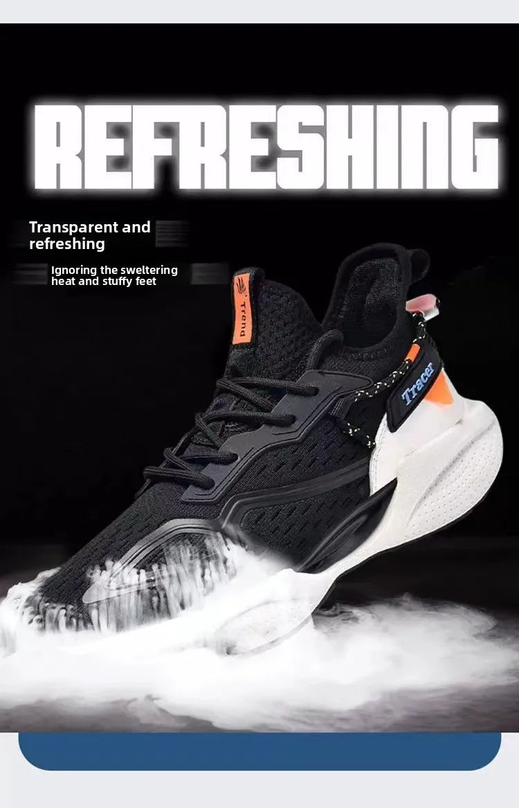 Men Casual Sneakers Running Shoes Fashion Outdoor Sneaker Fashion Sports Shoes Mesh Breathable Cushioning Basketball Footwear