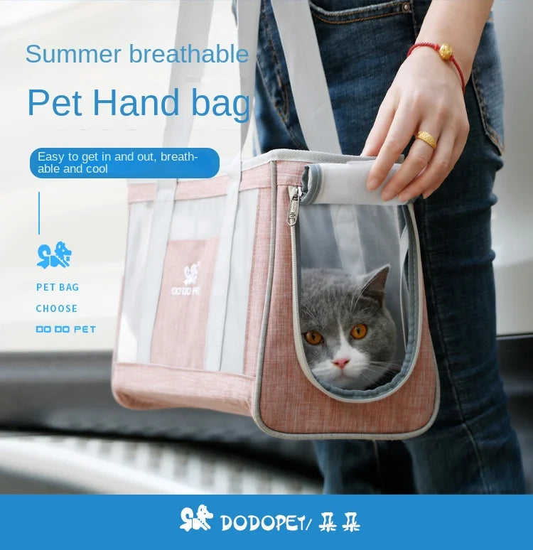 DODOPET Pet Out Carrying Bag Portable Dog Summer Breathable Backpack Puppy Pet Bag Cat Bag Hand Carry