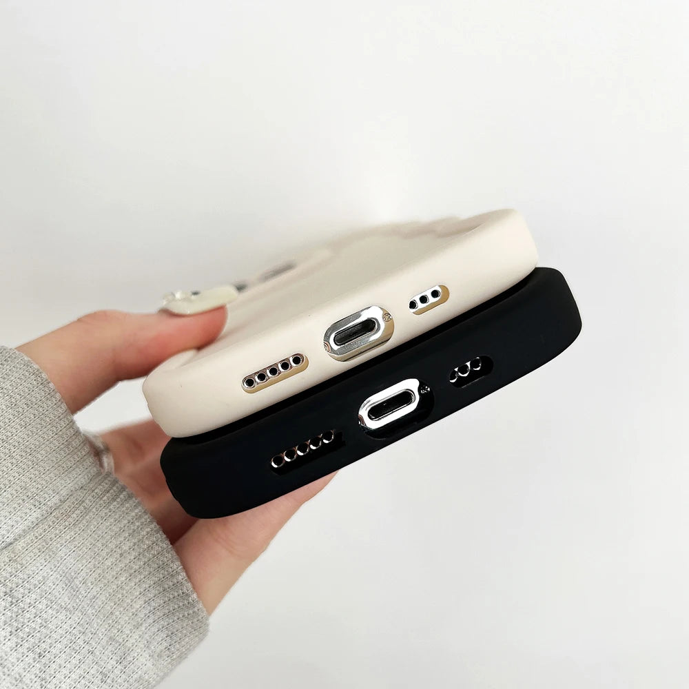 Fashion Wavy Pattern Phone Case For iPhone 15 14 13 12 11 Pro Max X Xs XR Max 7 8 Plus Candy Soft Silicone Back Cases Cover
