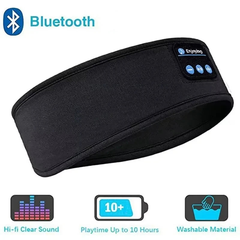 Bluetooth Music Headband Wireless Sports Sleeping Headphones Eye Mask Comfortable HD Stereo Speakers Elastic Headset Headband