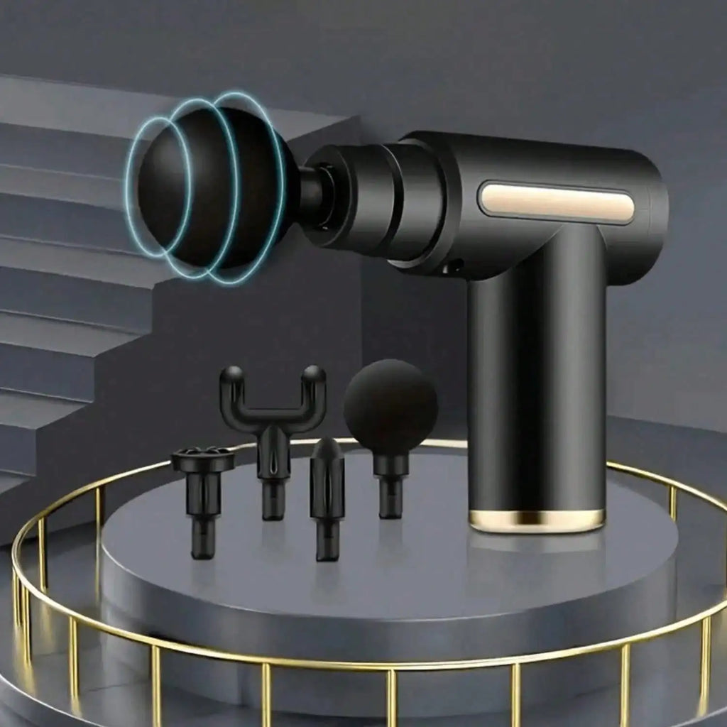 1pc Massage Gun , 4 Massage Heads, Mini Handheld,Massager Professional Massager, Muscle Relaxation Impact Fascia