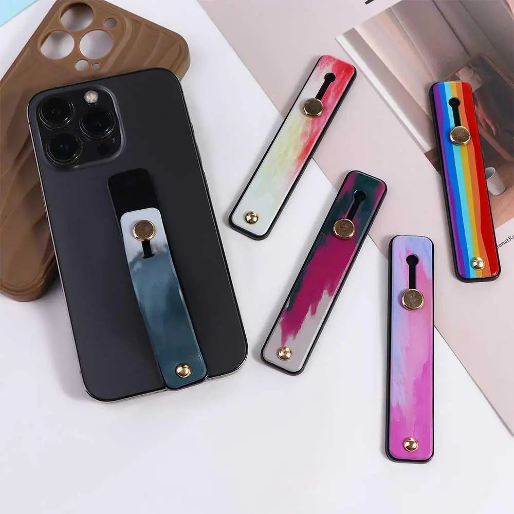 Phone Accessories Push and Pull Short Wrist Strap Phone Finger Grip Mobile Phone Holders Phone Finger Strap Telescopic Bracket