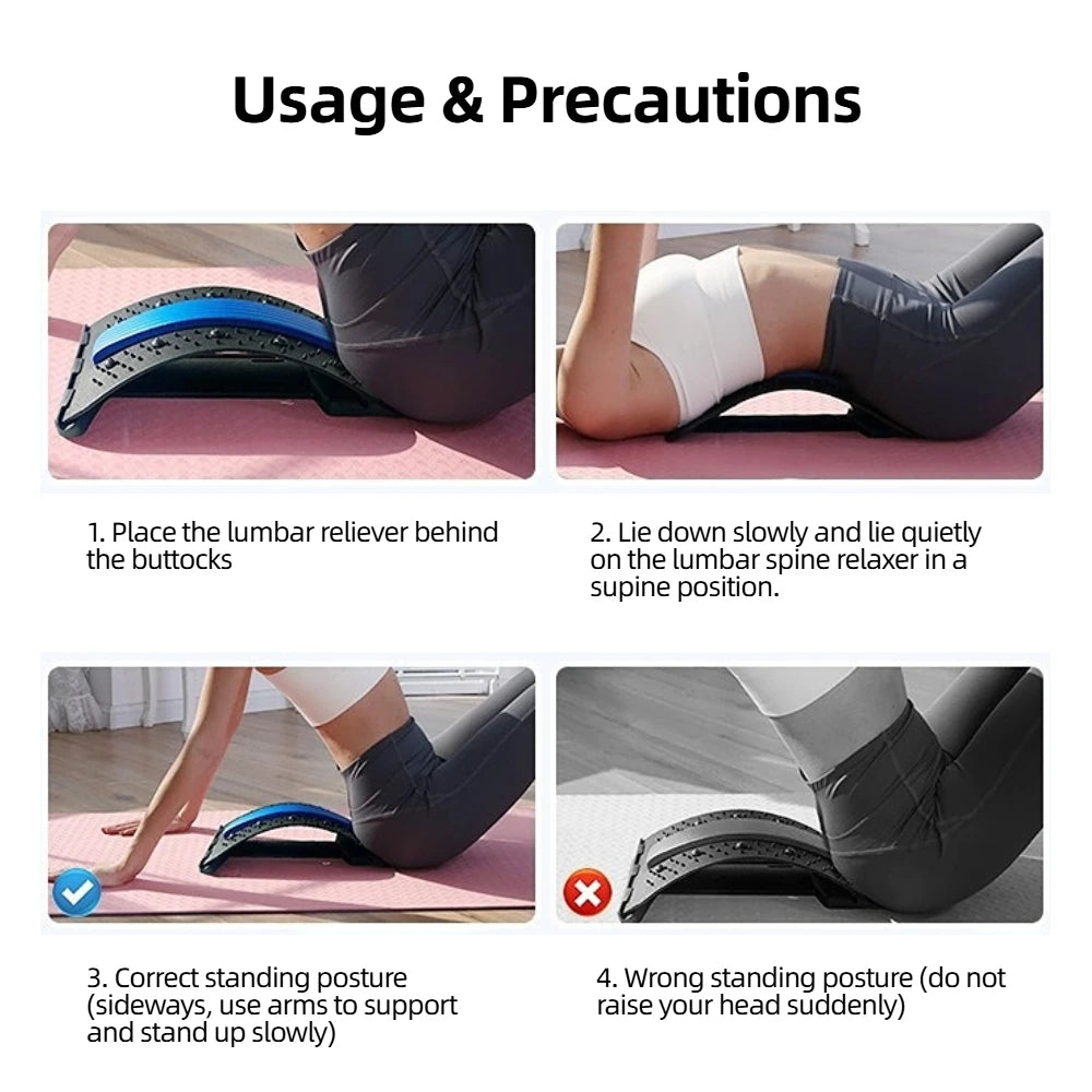 Back Massager Device Back Stretcher Muscle massagers Multi-Level Adjustable Massager Cervical Spine Support Massager