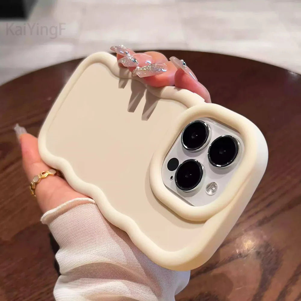 Fashion Wavy Pattern Phone Case For iPhone 15 14 13 12 11 Pro Max X Xs XR Max 7 8 Plus Candy Soft Silicone Back Cases Cover