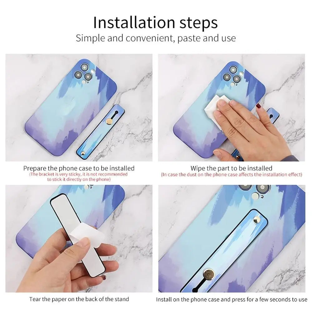 Phone Accessories Push and Pull Short Wrist Strap Phone Finger Grip Mobile Phone Holders Phone Finger Strap Telescopic Bracket