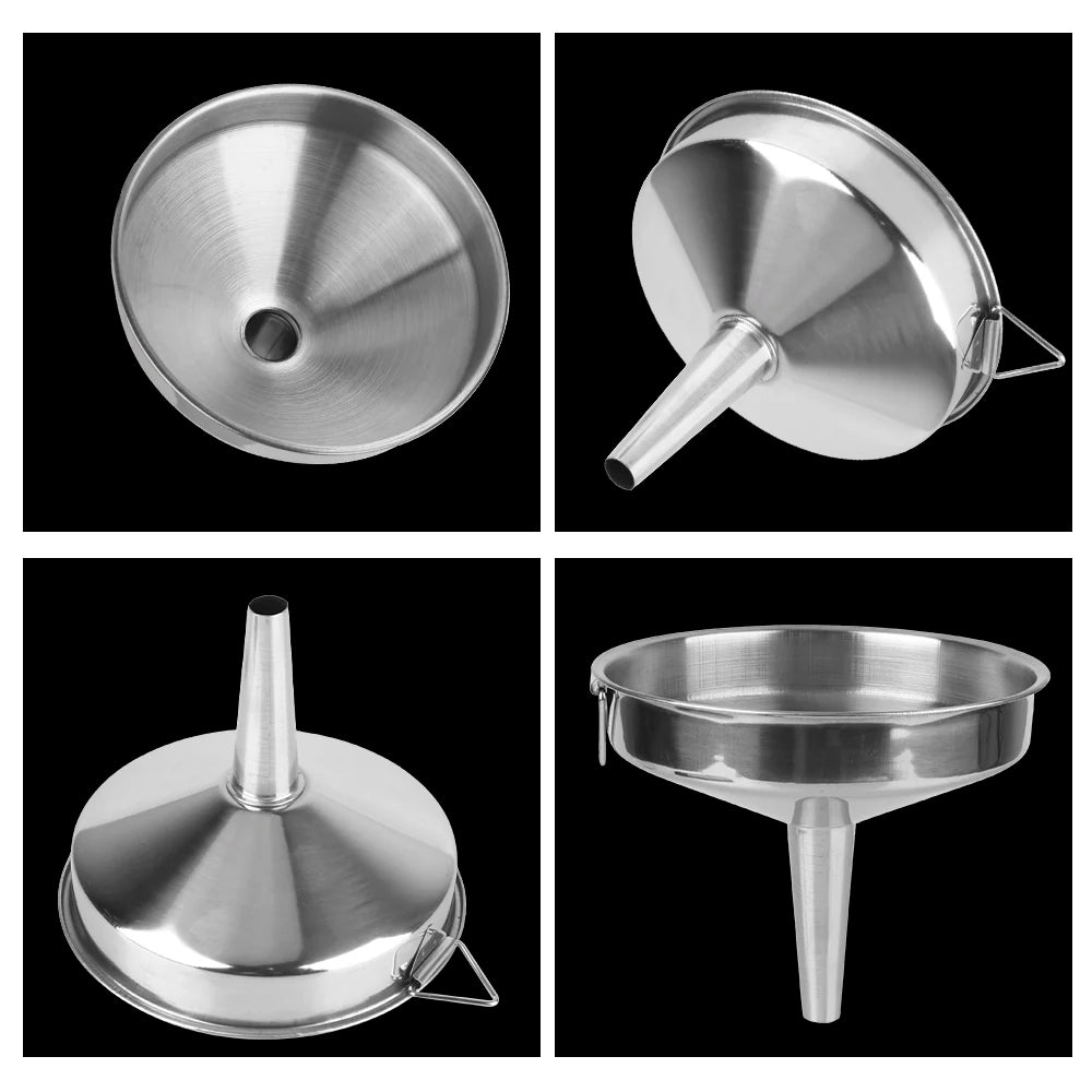 Metal Funnel For Canning Kitchen Tools Kitchen Accessories Wide Mouth Funnels Bar Wine Beer Oil Flask Funnel